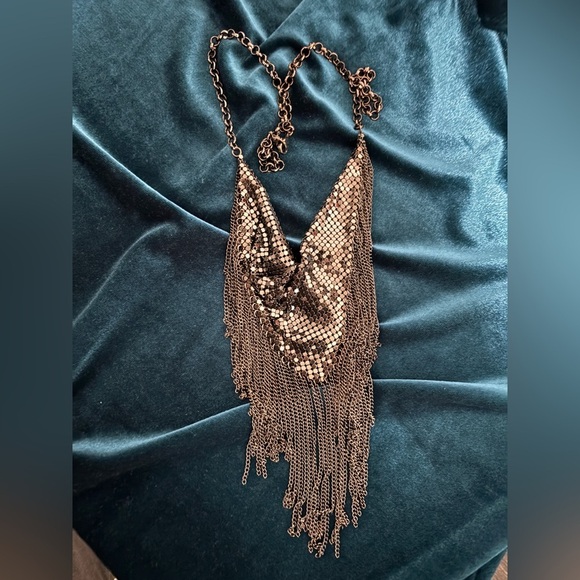 Necklace and Bracelet Set. Pewter tone. SKU 1. - Picture 5 of 10